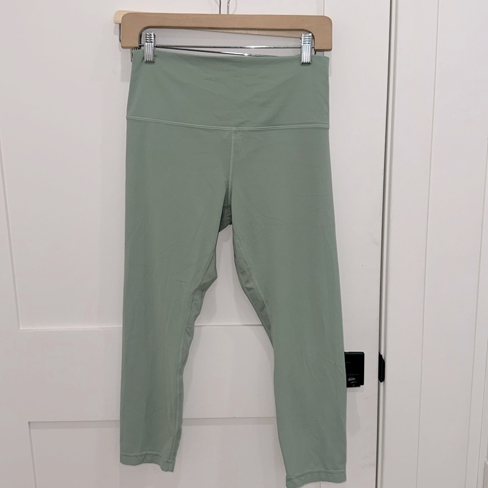 Lululemon align high rise 25” legging green 3/4 (misty, eucalyptus, crater blue)